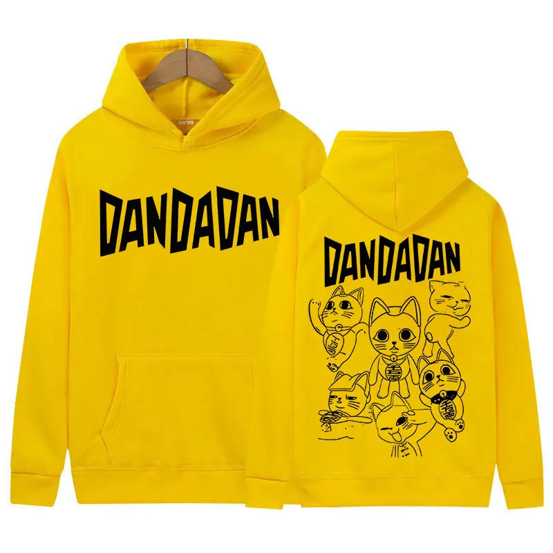 Dandadan: Okarun Dan Da Dan Graphic Hoody Funny Cat Style Men Women Fleece Sweatshirt Y2K Vintage Harajuku Hoodies