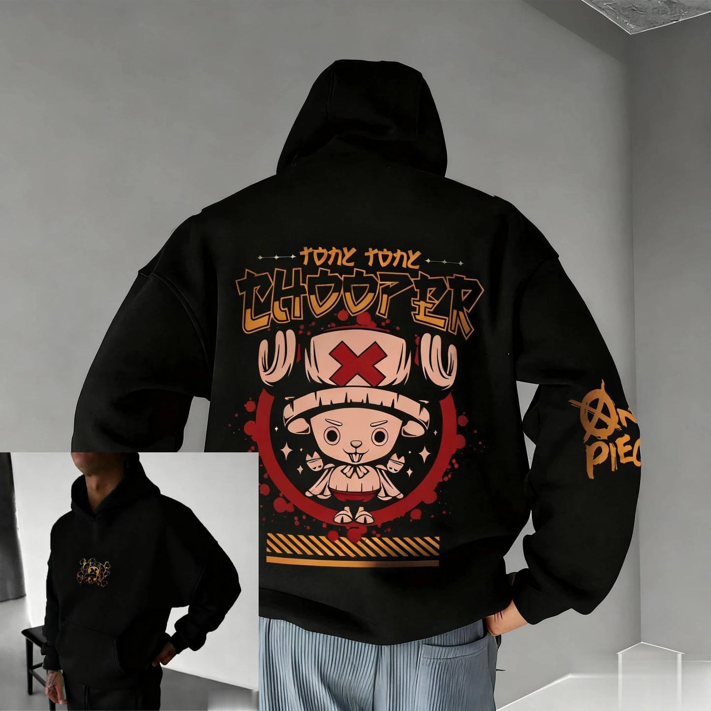 One Piece: Chopper Graphic Pullover Hoodie Men Women New Autumn Winter Streetwear Oversized Casual Anime Print Hooded Sweatshirt