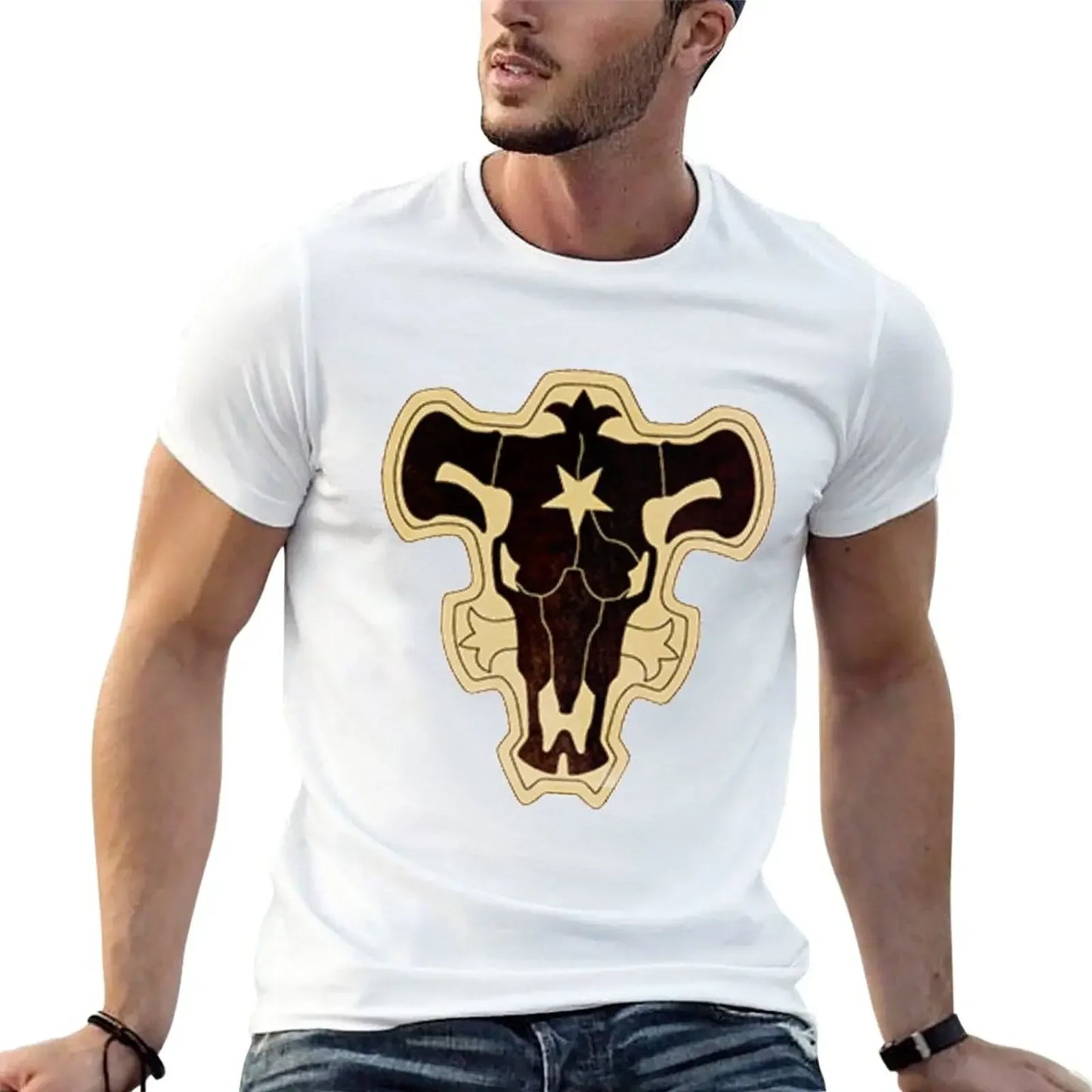 Black Clover: Black Bull T-Shirt tees aesthetic clothes cotton t-shirt Summer fashion New Arrival Cotton Short Sleeve