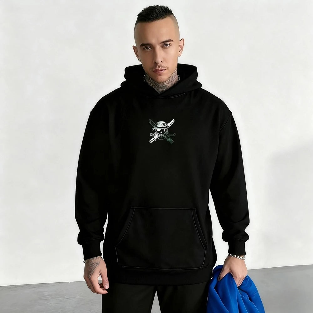 One Piece: Japanese  Print Hoodie Roronoa Zoro Graphic Hoodies Long Sleeve Pullover Sweatshirt Y2K Harajuku Clothing