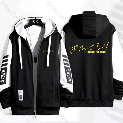Bocchi The Rock: Series Print Hoodie Men Women Autumn Winter Clothing Zip Coat Casual Daily Wear Men's Hoodies