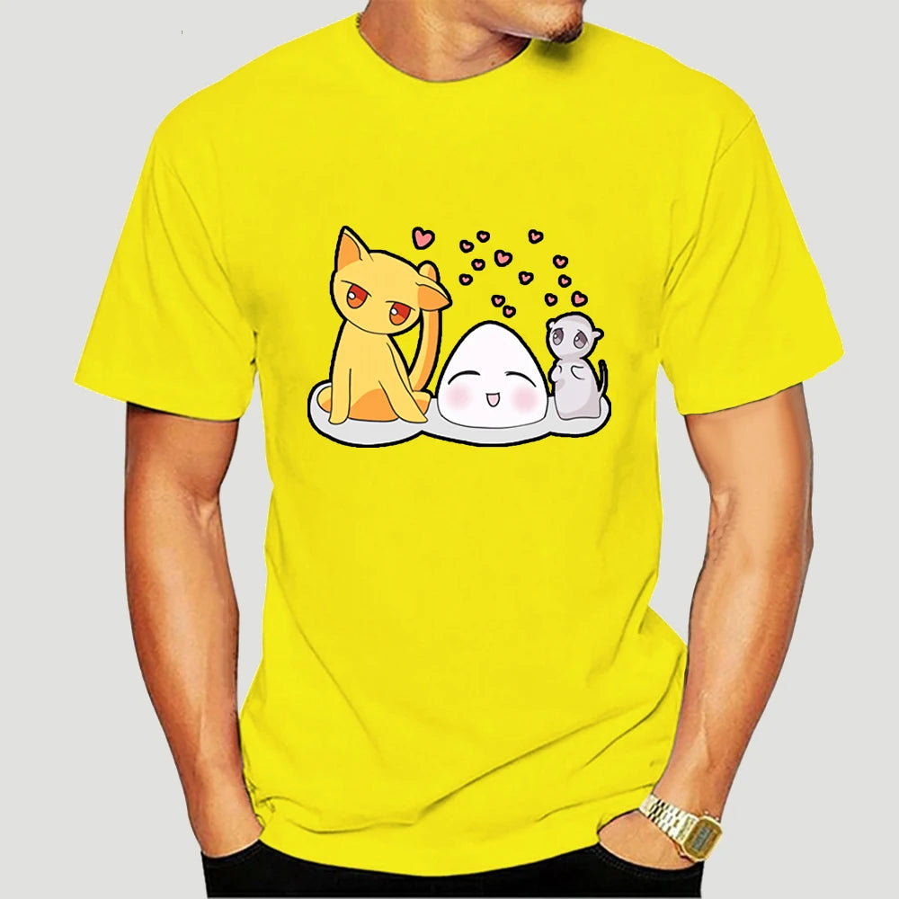 Fruits Basket: T-Shirt For Men Anime Sohma Yuki Kyo Tohru Furuba Manga Cat Cotton Tee Shirt Short Sleeve T Shirt Classic  5329AF