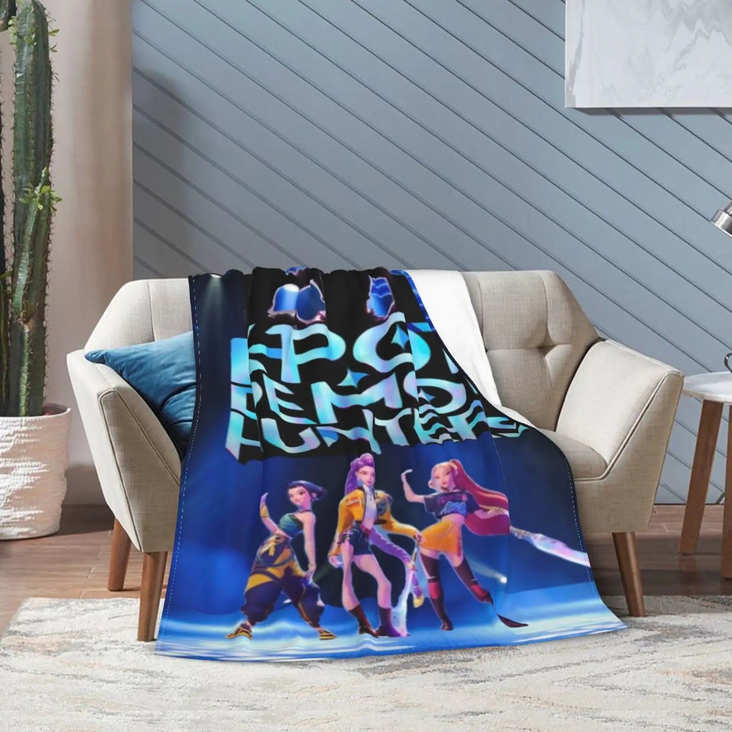 KPop Demon Hunters Blankets Quality Soft Warm Throw Blanket Home Decor Lightweight Throw Blanket For Living Room
