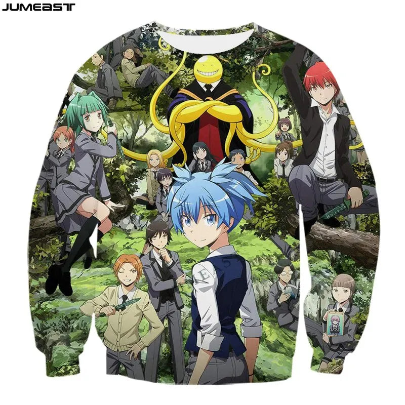 Assassination Classroom: Super Detailed - Jumeast Y2k  Long Sleeve T Shirt Sport Pullover