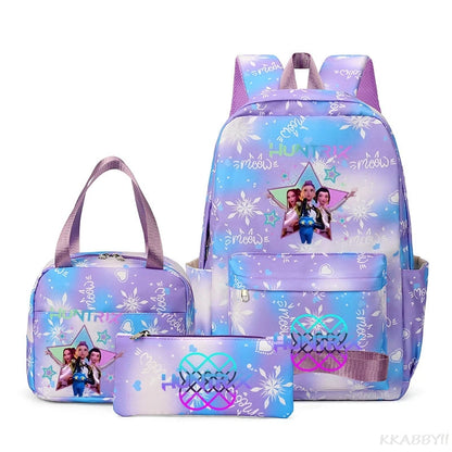 KPop Demon Hunters : Backpack 3pcs set School Bag Lunch Bag Pencil Case Girl Back To School Gift Leisure Mochila Teens Travel Bags