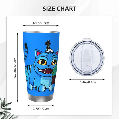 KPop Demon Hunters - Derpy  Insulated Tumbler with Lid Vacuum Thermal Mug Outdoor Travel Car Bottle Cup, 20oz