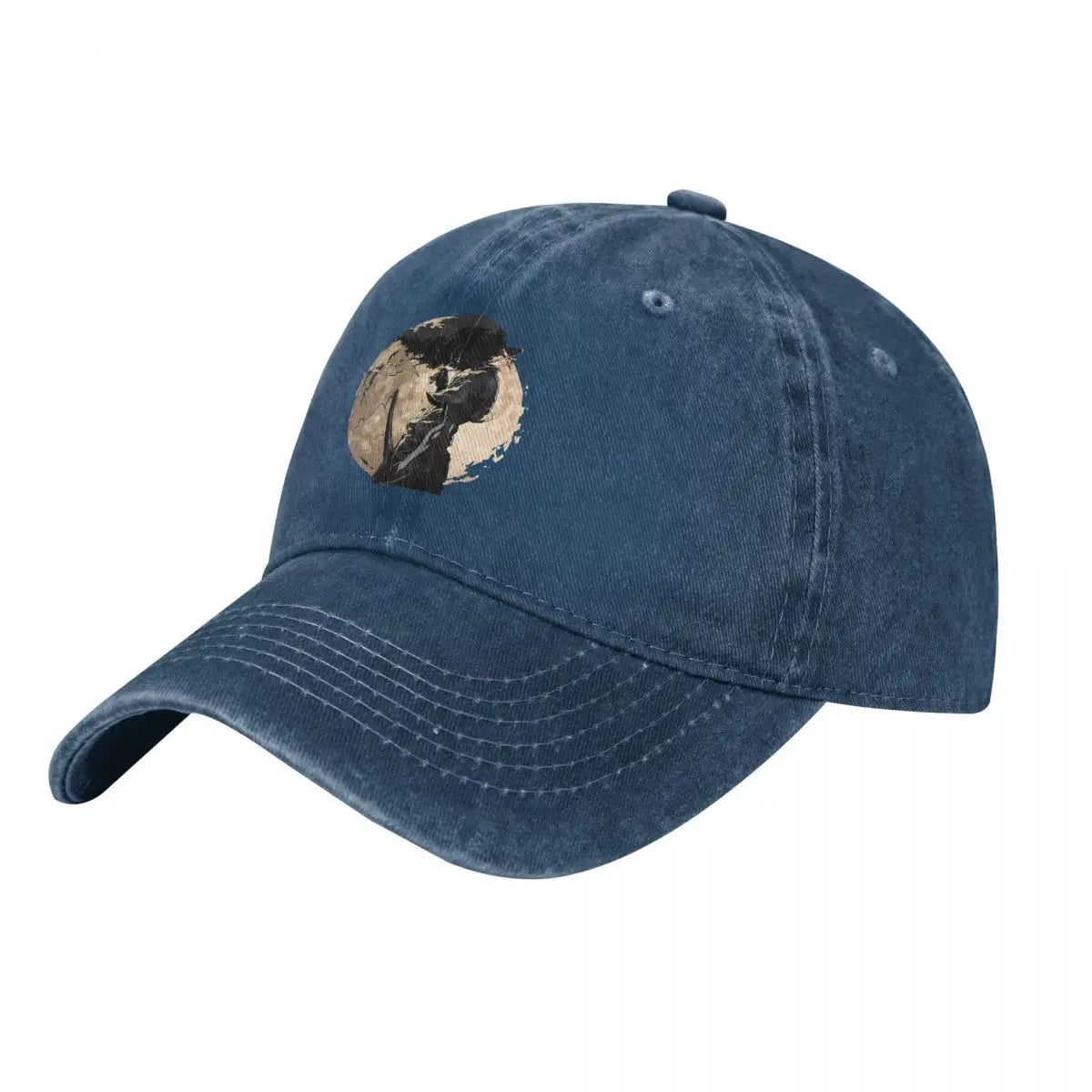 Afro Samurai:  Sword & Moon Print denim Hat Lightweight Cap Female Baseball Cap For Men