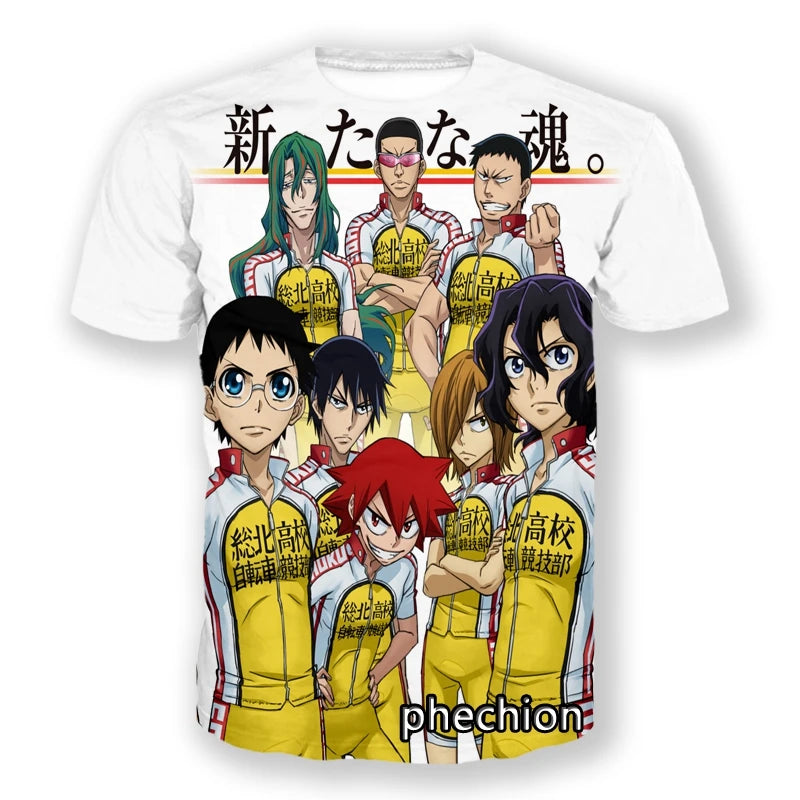 Yowamushi Pedal : Break 3D Print Short Sleeve Casual T-Shirt Sport