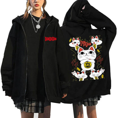 Dandadan: Okarun Zip Up Hoodies Style Youthful Manga Anime Printed Sweatshirt Design Designer Female Hoodie Zipper Funny