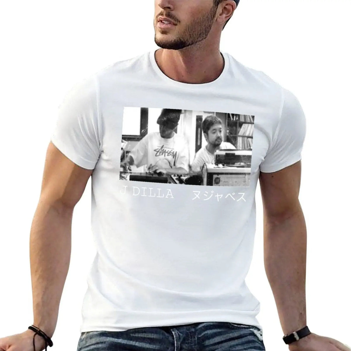 Dilla x Nujabes: T-Shirt Large Size Loose Casual Tee - Samurai Champloo