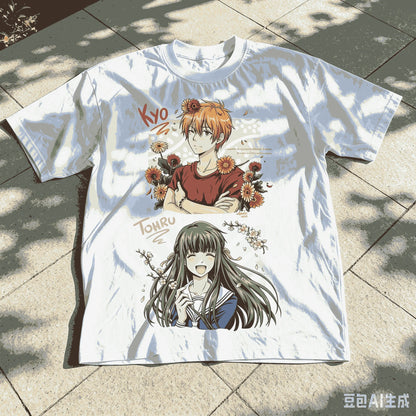 Fruits Basket: Anime Lover T-shirt Oversized Unisex Streetwear Trendy Cotton Print T-shirts for Men Women Fashion Breathable soft