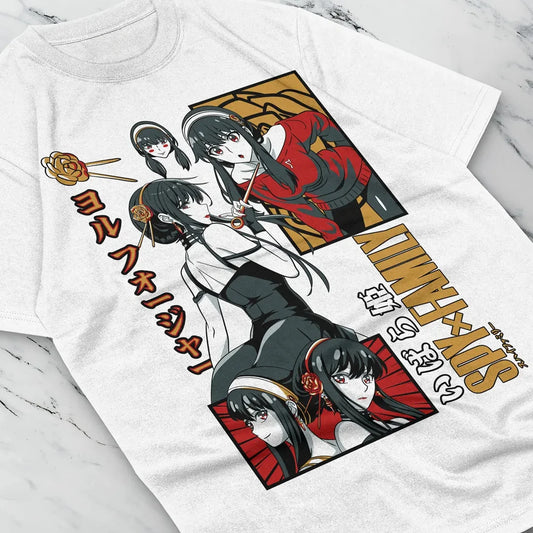 Spy x Family: Summer Anime Yor Unisex Graphics T-Shirt Manga All Size Graphic T Shirts Oversized Y2k T Shirt Women's Clothing