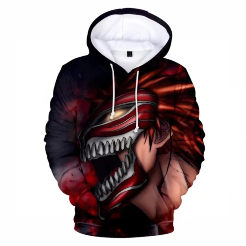 Bleach: Hoodies Long Sleeve Casual Hooded Streetwear Teenage Boy Clothes Oversized Hoodie pullover