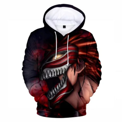 Bleach: Hoodies Long Sleeve Casual Hooded Streetwear Teenage Boy Clothes Oversized Hoodie pullover