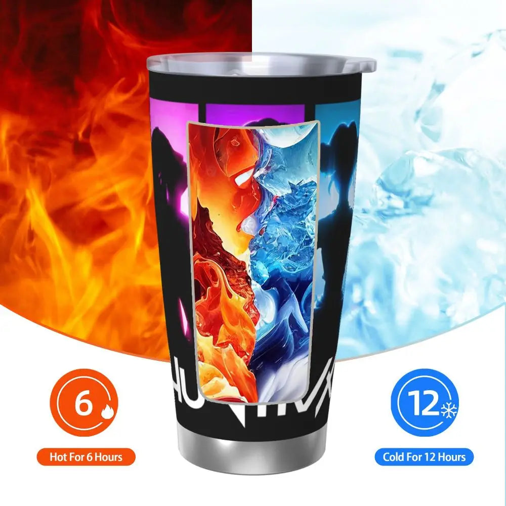 KPop Demon Hunters - Derpy  Insulated Tumbler with Lid Vacuum Thermal Mug Outdoor Travel Car Bottle Cup, 20oz