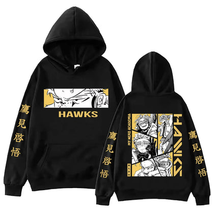 My Hero Academia: Hawks Hoodie For Men Women Winter Spring Fleece Sweatshirts Comfortable Casual Loose Hooded Streetwear