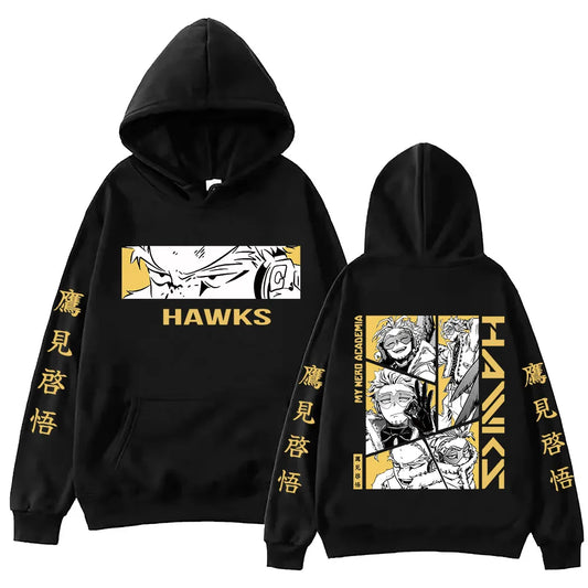 My Hero Academia: Hawks Hoodie For Men Women Winter Spring Fleece Sweatshirts Comfortable Casual Loose Hooded Streetwear