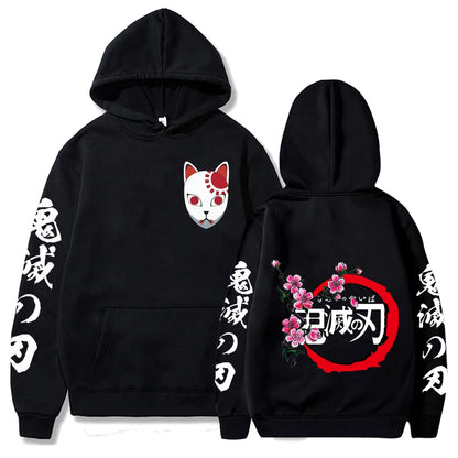 Demon Slayer: Hoodie Kamado Tanjirou Plus Size Harajuku Female Long Sleeve Streetwear Clothing
