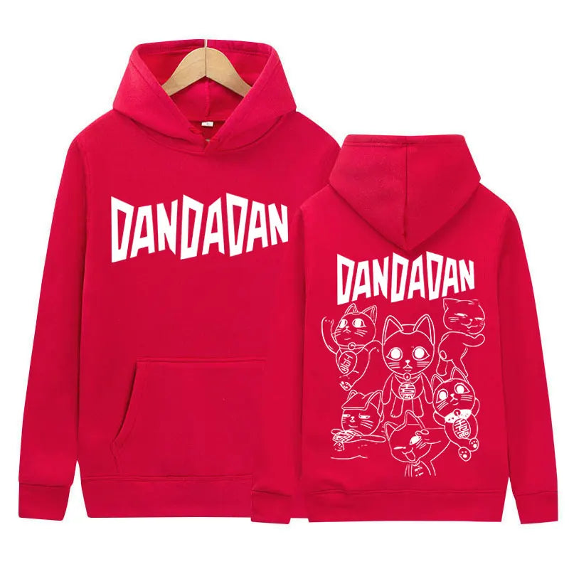 Dandadan: Okarun Dan Da Dan Graphic Hoody Funny Cat Style Men Women Fleece Sweatshirt Y2K Vintage Harajuku Hoodies