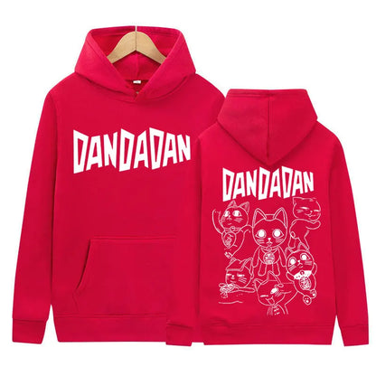 Dandadan: Okarun Dan Da Dan Graphic Hoody Funny Cat Style Men Women Fleece Sweatshirt Y2K Vintage Harajuku Hoodies