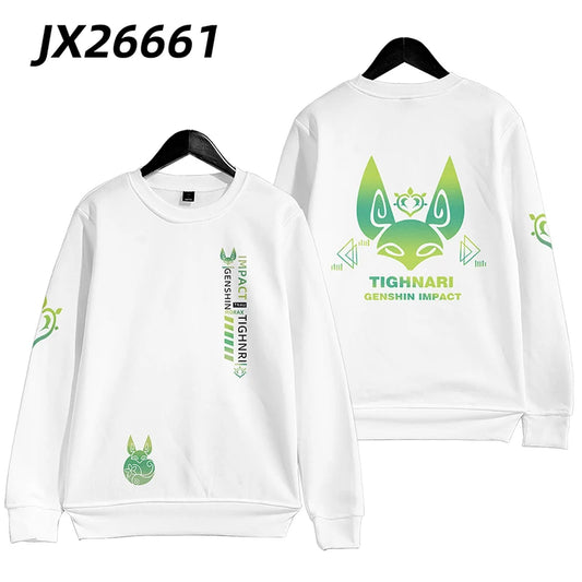 Genshin Impact: Tighnari Funny Hoodie Hip Hop Graphic Sweatshirts Poleron Hombre Unisex Streetwear Harajuku Tracksuit