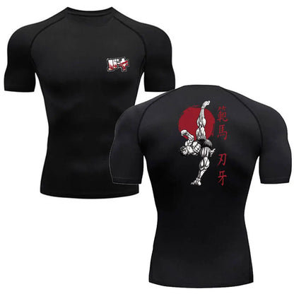 Baki: Men's Tshirt Fitness Sport Running Tight Gym i TShirts Athletic Quick Dry Summer Tops Tee