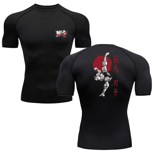 Baki: Men's Tshirt Fitness Sport Running Tight Gym i TShirts Athletic Quick Dry Summer Tops Tee
