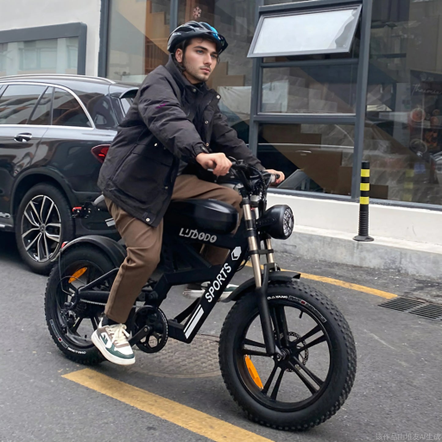 Yowamushi Pedal: [750W Snow-Proof E-Bike] 48V17.5AH Fat Tire Electric Bicycle for Adults,Shimano 7-Speed 330LBS Load,75Miles 35MPH,Turn Signals