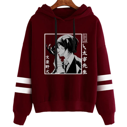 Bungo Stray Dogs: Hoodie Unisex Pocketless Sleeve Sweatshirt Men Women's Hoodie Harajuku Streetwear Japanese Manga