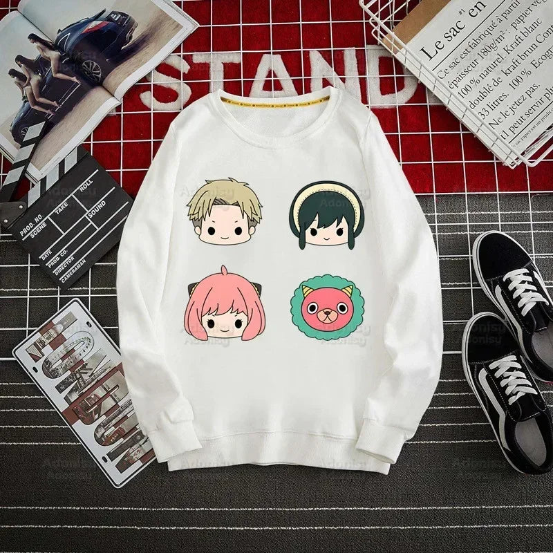 Spy Family Hoodie: Spy X Family Yor Forger Sweatshirts Loid Forger Bond Pullover Harajuku Anya Smug Casual Clothes