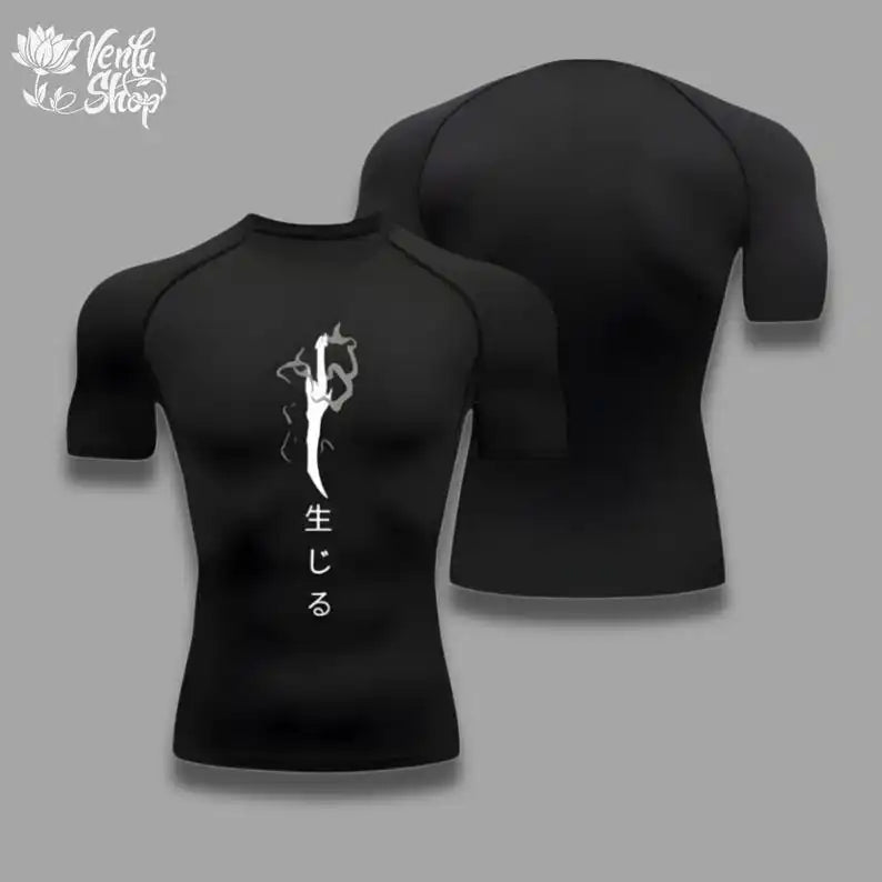 Solo Leveling:: Jin Woo Compression Shirt Compression Gym Sung Jin Woo Solo Leveling Anime Muscleshirt Sportwear Igris Levelup Gym Cloths