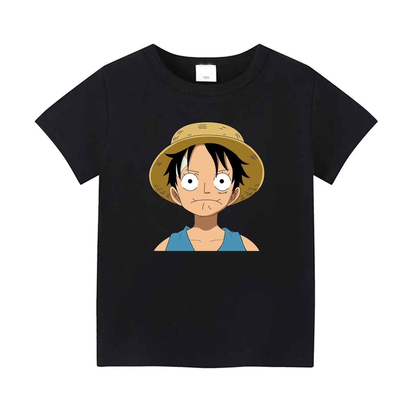 One Piece: Men's Fashion Portgas D. Ace Anime Print T-Shirt, Summer Trend, 100% Cotton, Casual Loose Short Sleeve