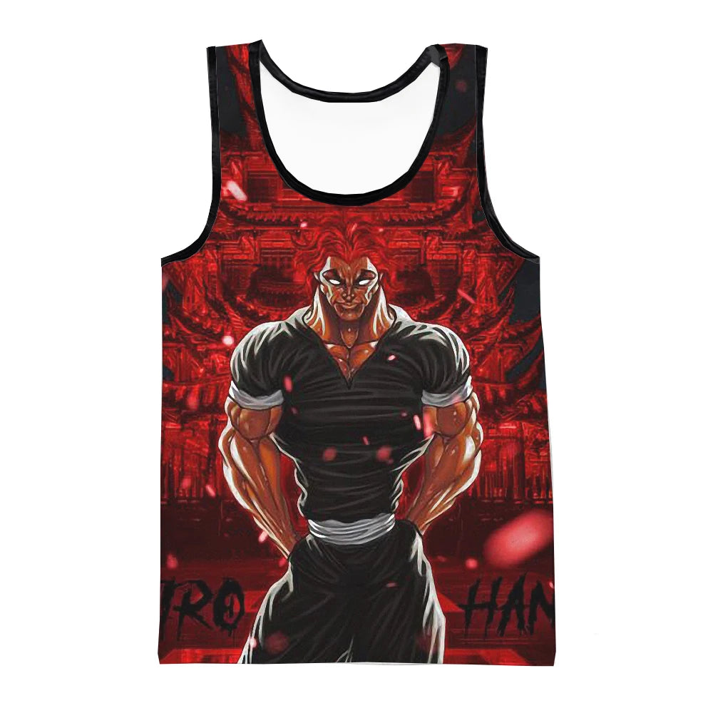 Baki The Grappler: Tank Tops Anime 3D Print Streetwear Men's Fashion Oversized Sleeveless Tank Top Fitness Gym Vest Man Clothing