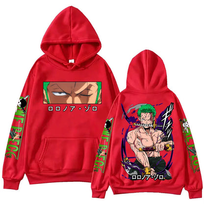 One Piece: Zoro Hoodie Harajuku Hip Hop Pullover Tops Sweatshirt Gift