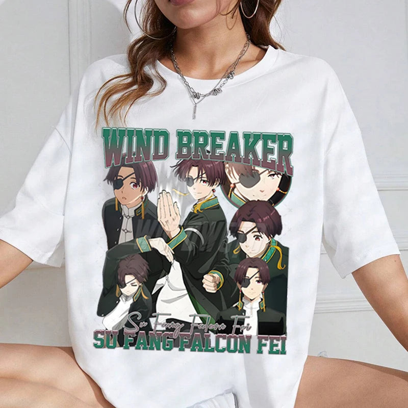 Wind Breaker:  Classic Street Clothes Gift for Him Anime Apparel Cotton Anime Soft Tee