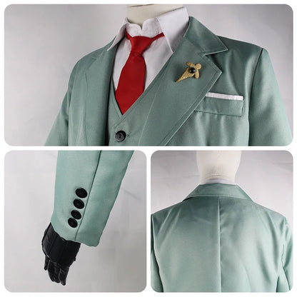 Spy X Family : CHILD DY20Anime Cosplay Costume Yor Forger Sexy Dress Loid Forger Light Green Suit Anya Kawaii Outfit Carnival Party Wig