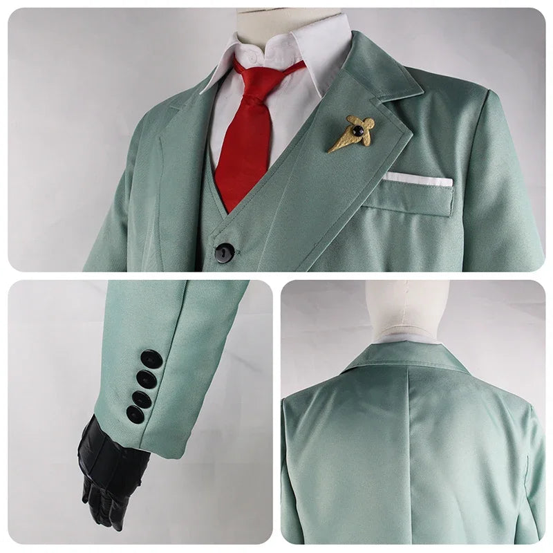 Spy X Family : ADULT DY20Anime Cosplay Costume Yor Forger Sexy Dress Loid Forger Light Green Suit Anya Kawaii Outfit Carnival Party Wig