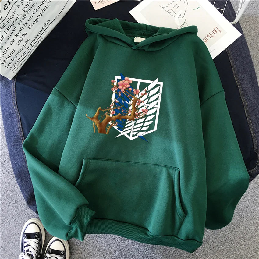Attack On Titan: Hoodie Levi Graphic Hooded Clothes Autumn Warm Sweatshirt Harajuku Streetwear Tops