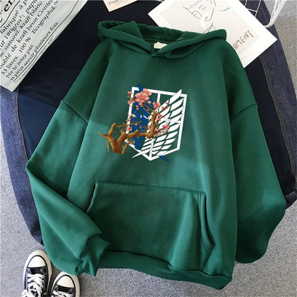 Attack On Titan: Hoodie Levi Graphic Hooded Clothes Autumn Warm Sweatshirt Harajuku Streetwear Tops