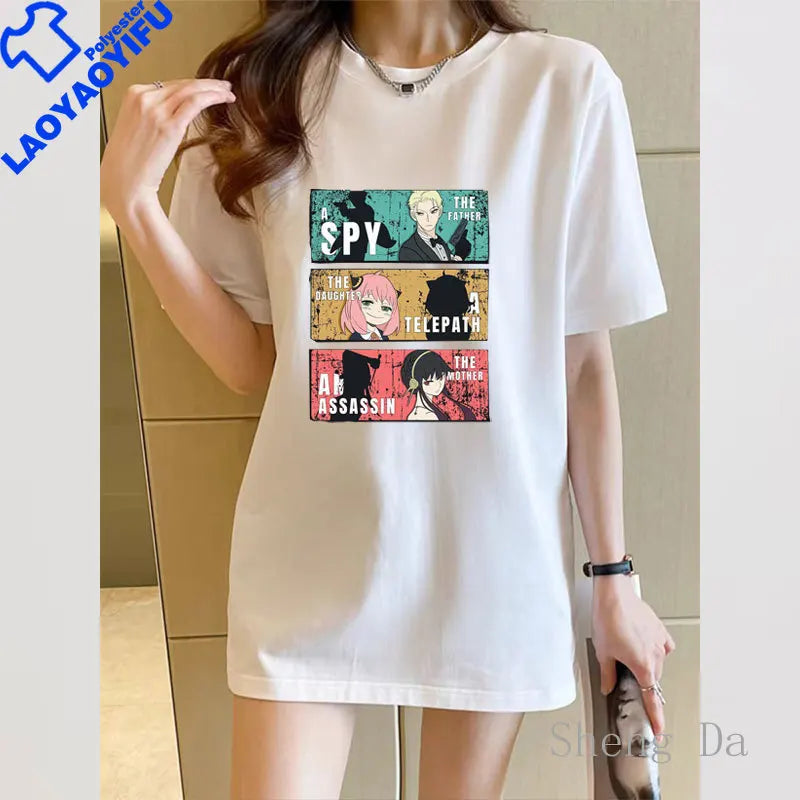 Spy X Family: T-shirt Novelty Trend Unisex  Anime Y2k T-shirts Woman Summer Women's Clothing Sales Graphic Clothes Tops Tees