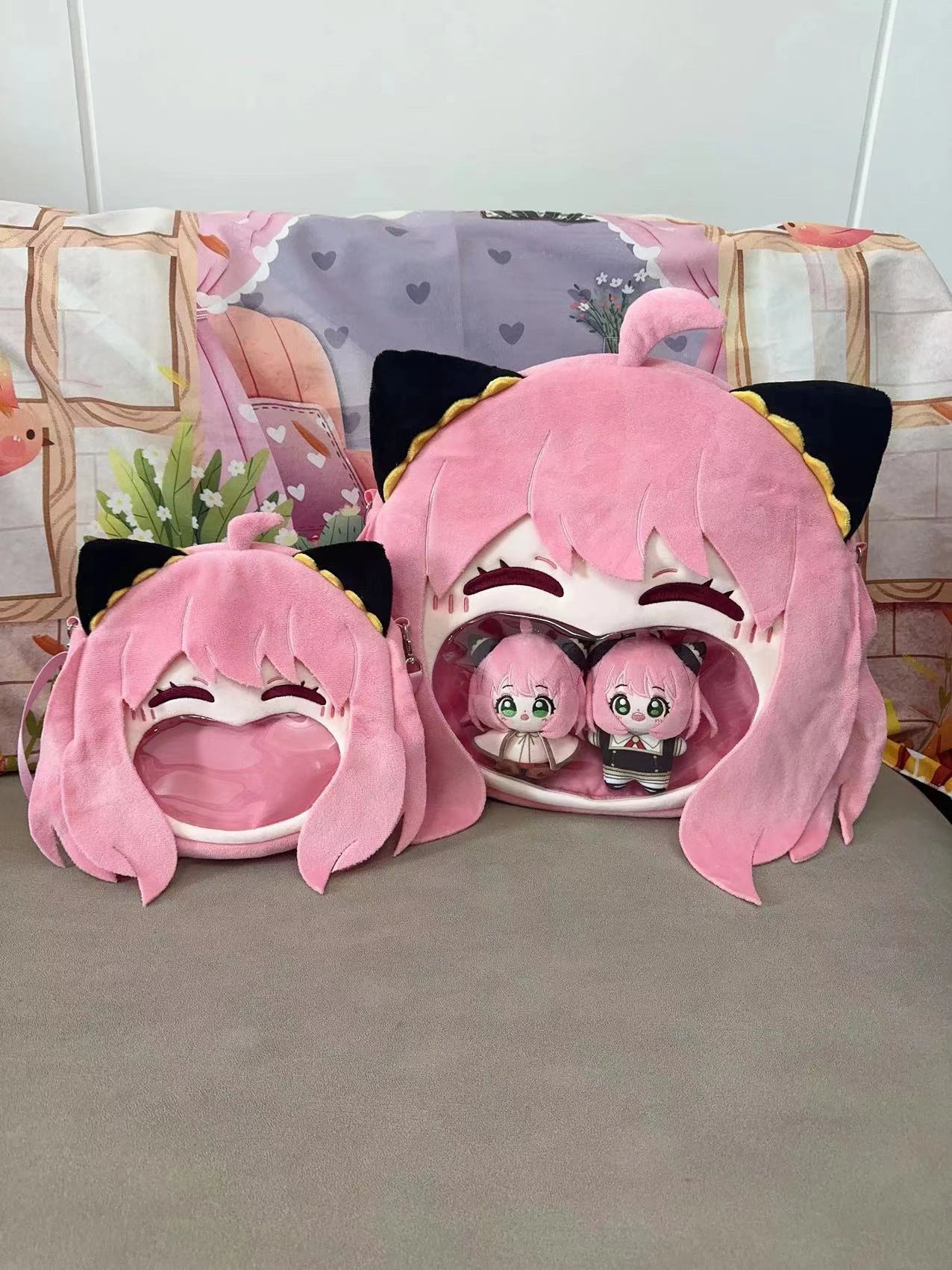 Spy x Family: Character Kawaii Girls Anya Forger Big Face Transparent Backpack Messenger Bag Gifts