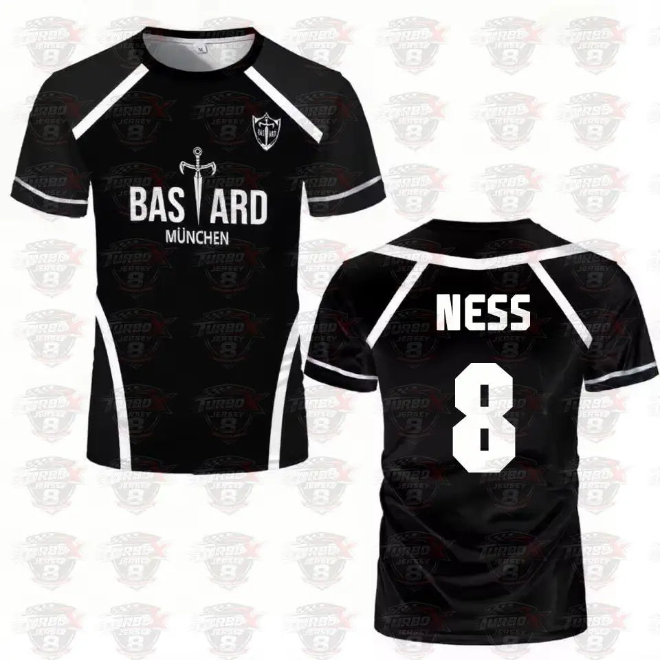 Blue Lock: Anime Shirt Black And White Maillot Men's Football T-shirt Kaiser Isagi Training Breathable Sports Men's T-shirt
