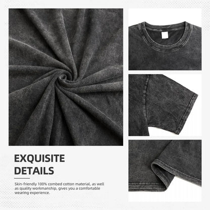 Dandadan: Manga Funny Graphic Print T-shirts Streetwear Hip Hop Harajuku Fashion Tees Retro Washed Cotton Washed Tops