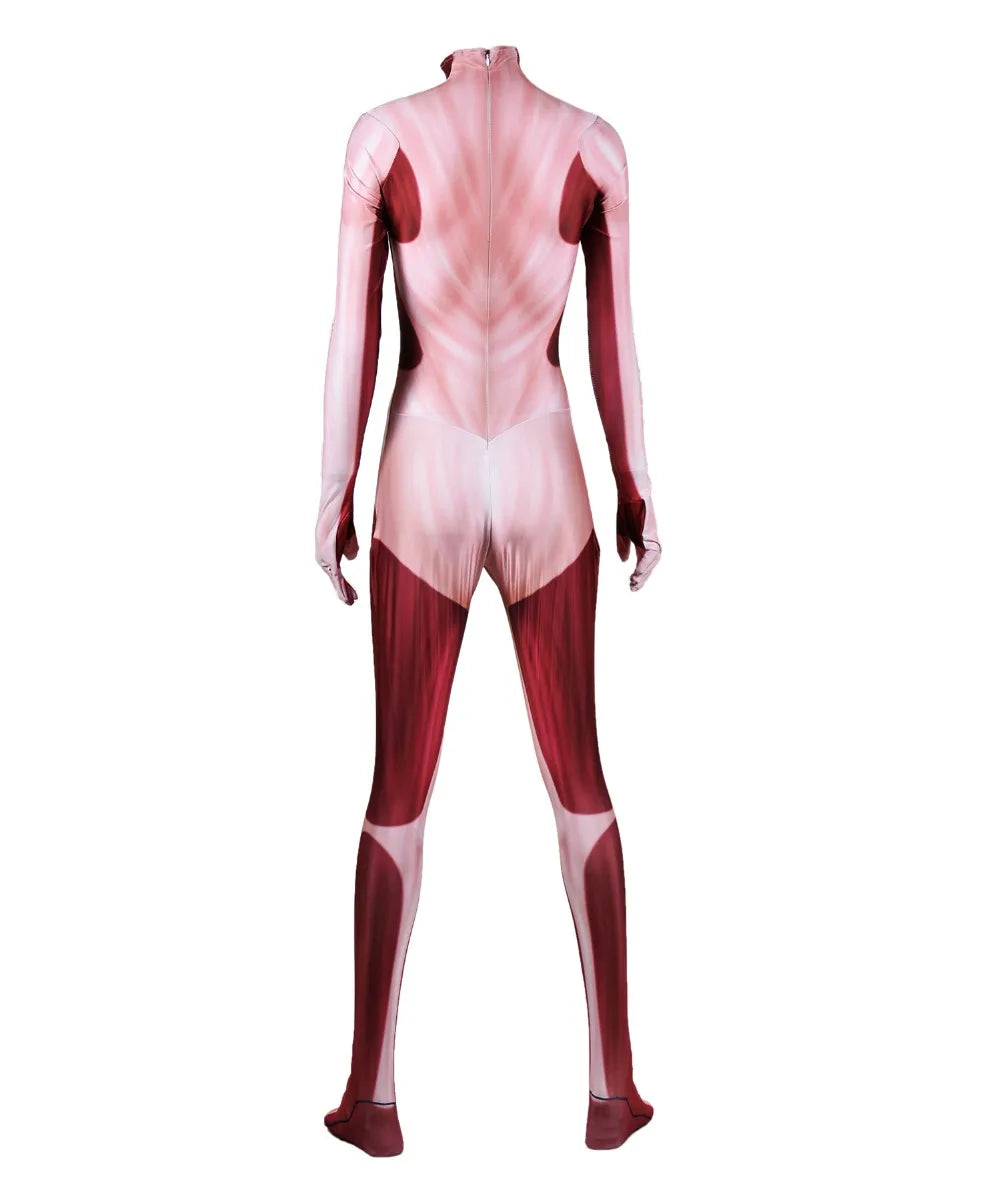 Attack on Titan: Female Annie Leonhart Cosplay Bodysuit 3D Imprimer Skin Zentai Costume Halloween Party JumpSuit