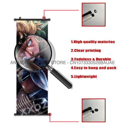 Vinland Saga: Hanging Painting Thorfinn Karlsefni Anime Decorative Poster Leif Ericson Room Decor Scroll Picture Cartoon Wall Art
