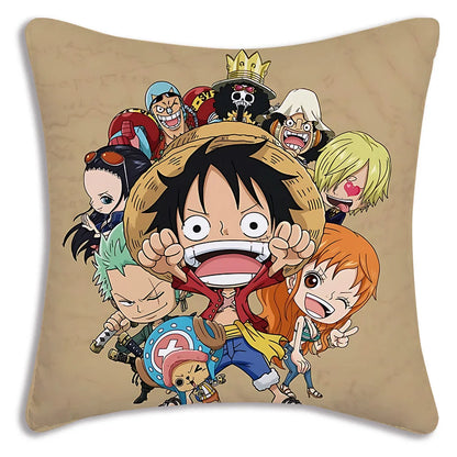 One Piece: Pillow Covers Sofa Decorative Home Double-sided Printing Short Plush Cute Cushion Cover