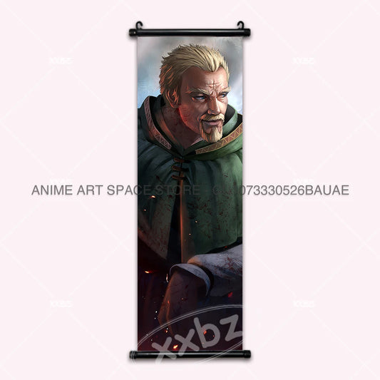 Vinland Saga: Hanging Painting Thorfinn Karlsefni Anime Decorative Poster Leif Ericson Room Decor Scroll Picture Cartoon Wall Art