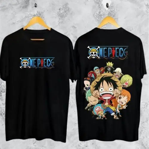 One Piece: Men's Fashion Portgas D. Ace Anime Print T-Shirt, Summer Trend, 100% Cotton, Casual Loose Short Sleeve