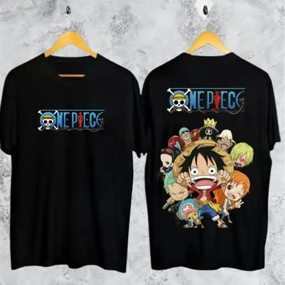 One Piece: Men's Fashion Portgas D. Ace Anime Print T-Shirt, Summer Trend, 100% Cotton, Casual Loose Short Sleeve