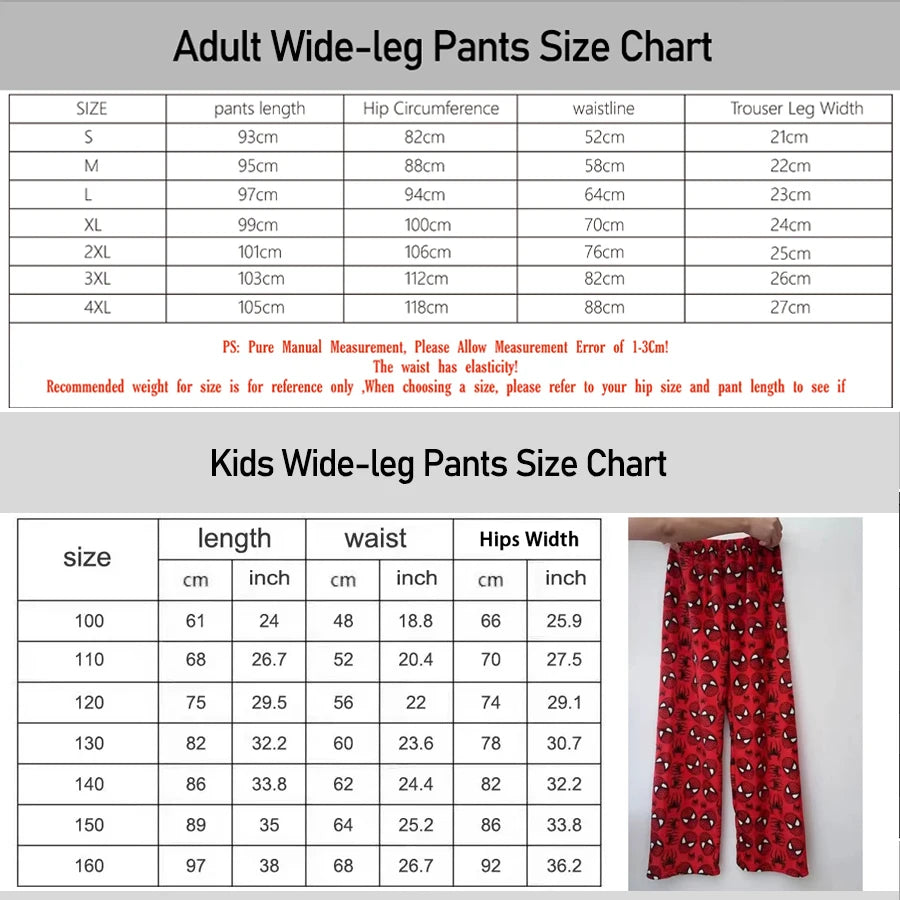 Chainsaw Man: Denji & Power Portrait Allover Print Adult Kids Wide-leg Sleep Pants Summer Quick-dry Comfy Lightweight